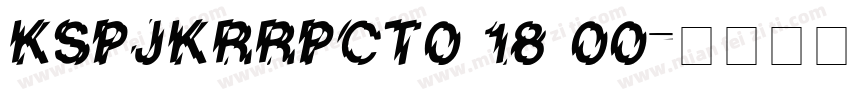 KSPJKRRPCT0 18 00字体转换